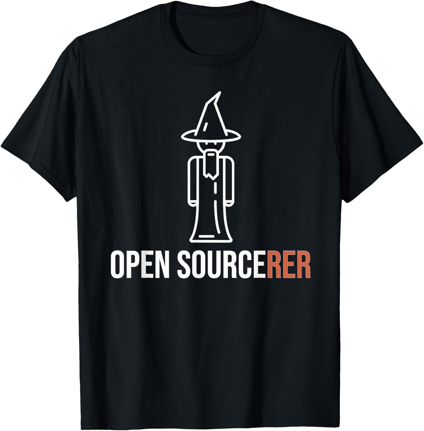 Funny Open Source Sourcerer - Great Programmer / Coder Joke T-Shirt - T-Shirt | Black