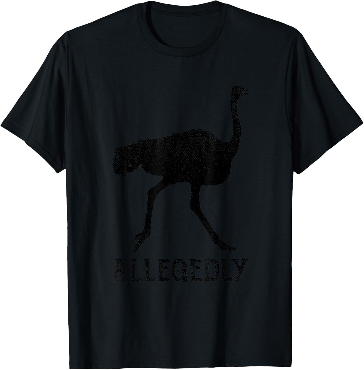 Vintage Allegedly Ostrich T-Shirt - T-Shirt | Black