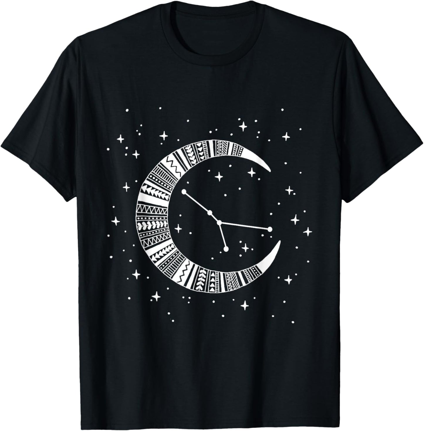 Cancer Zodiac Moon Stars Constellation Cancer T-Shirt - T-Shirt | Black
