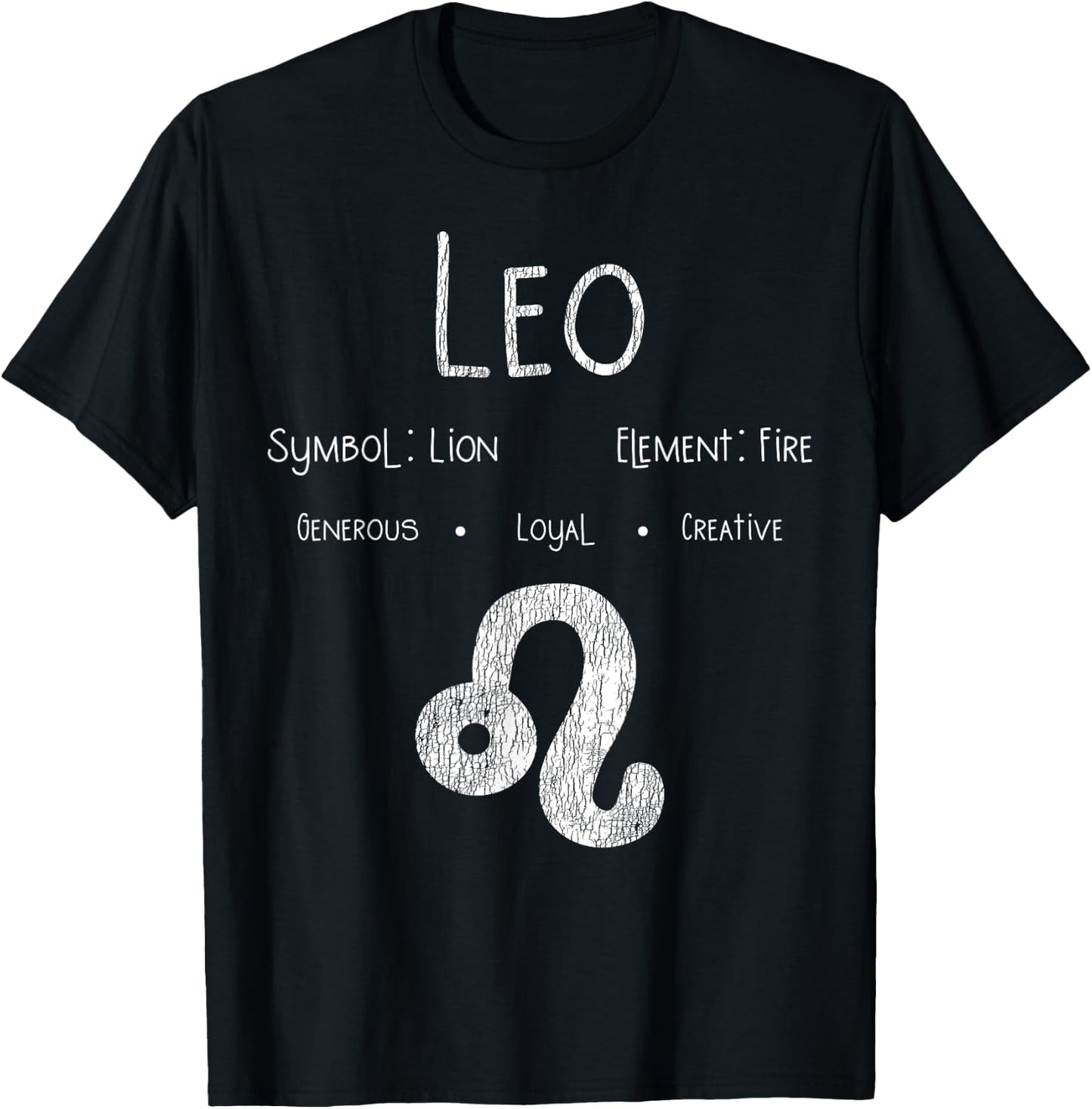Vintage Leo Birthday Horoscope Zodiac Sign Astrology Bday T-Shirt - T-Shirt | Black