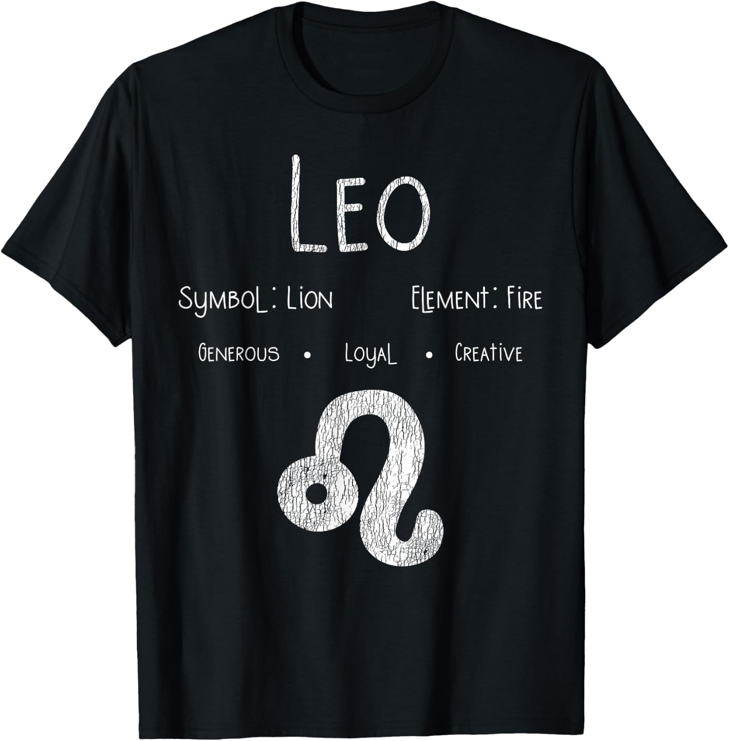 Vintage Leo Birthday Horoscope Zodiac Sign Astrology Bday T-Shirt - T-Shirt | Black