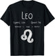Vintage Leo Birthday Horoscope Zodiac Sign Astrology Bday T-Shirt - T-Shirt | Black