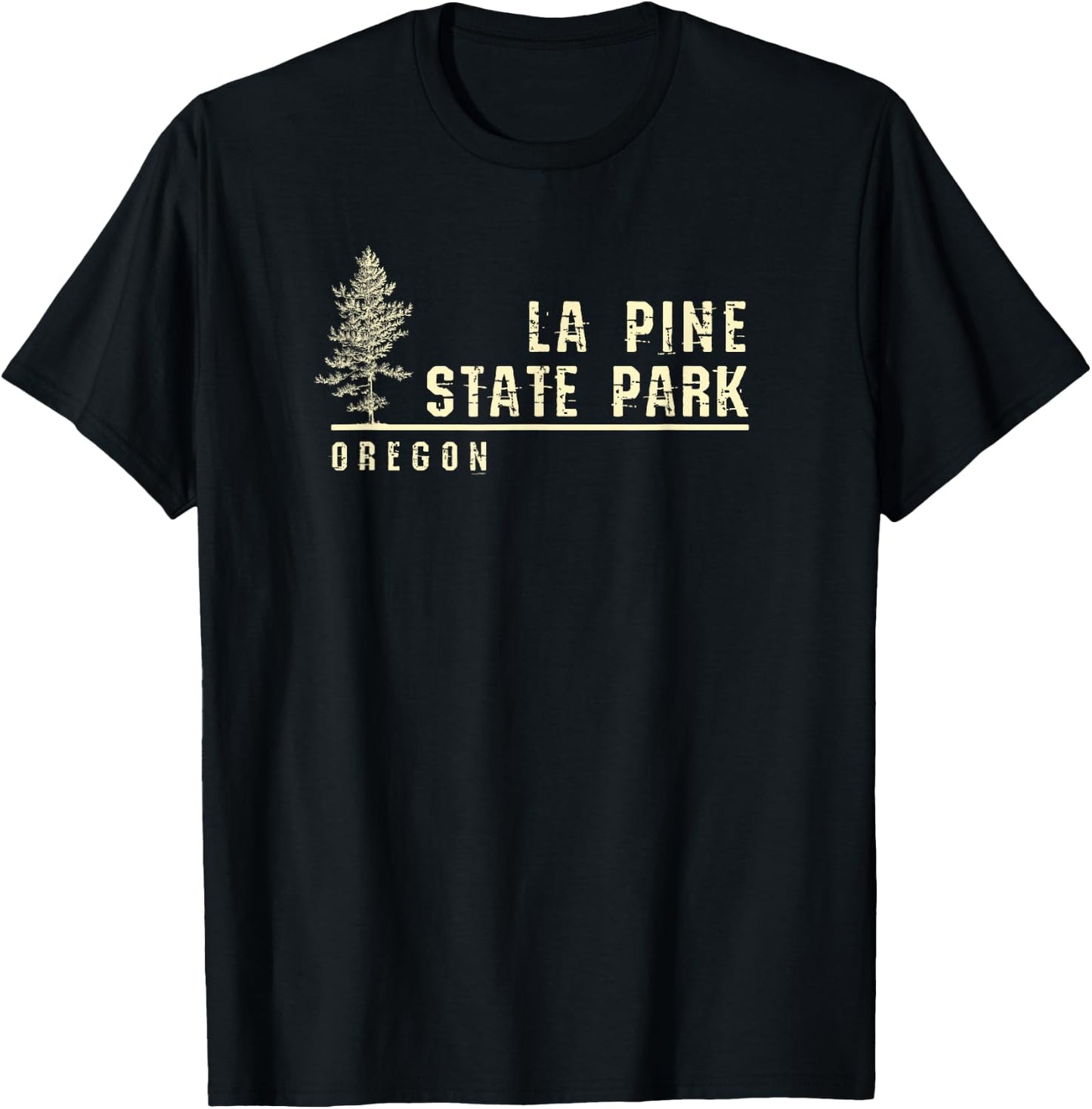 Oregon Souvenir Gift La Pine State Park T-Shirt - T-Shirt | Black