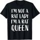 I'm not a rat lady, I'm a rat queen Funny Mouse Rat Lover T-Shirt - T-Shirt | Black