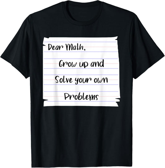 Mathematical Skill Problem Solving Math Learning Calculation T-Shirt - T-Shirt | Black