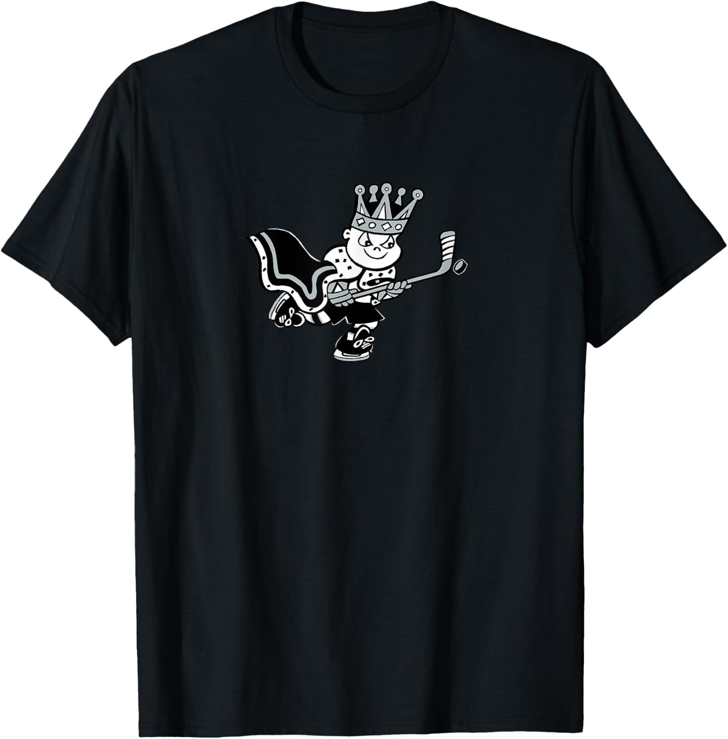 Cute Little Royal King Hockey Logo T-Shirt - T-Shirt | Black