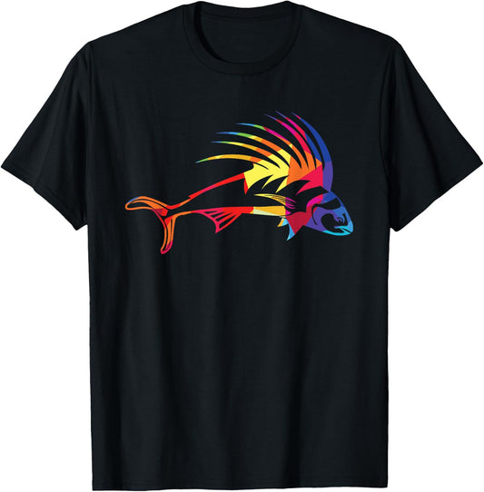 Rooster Fish I Fish Lover I Fishing I Rooster Fish T-Shirt - T-Shirt | Black