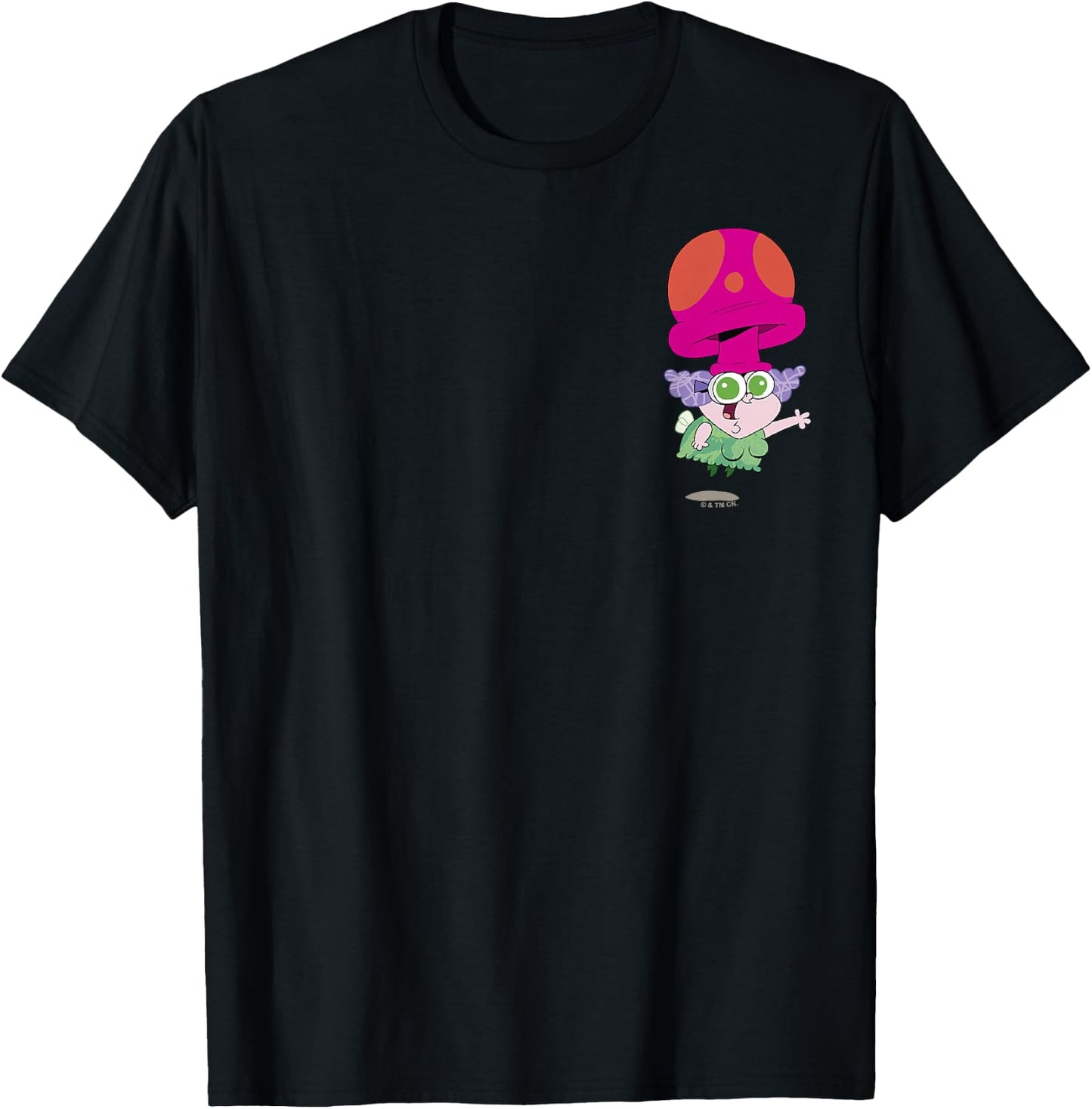 Chowder Truffles Happy Pose Full Body Shot Pocket Logo T-Shirt - T-Shirt | Black