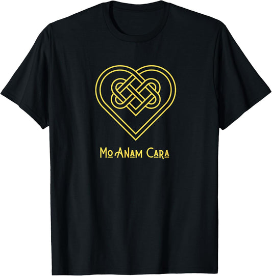 Mo Anam Cara Heart Triskel T-Shirt - T-Shirt | Black