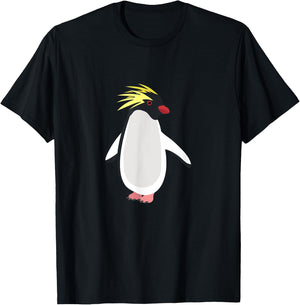 Cute Rockhopper Penguin for Funny Antarctic Animals Lover T-Shirt - T-Shirt | Black