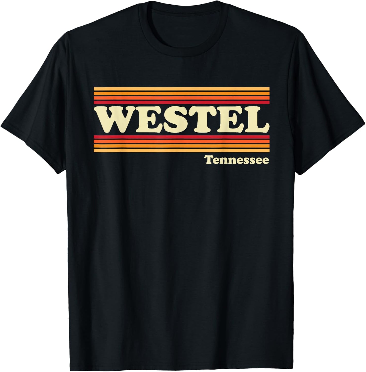 Vintage 1980s Graphic Style Westel, Tennessee T-Shirt - T-Shirt | Black