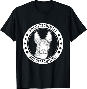 Xoloitzcuintli Dog Portrait Xolo Dog T-Shirt - T-Shirt | Black
