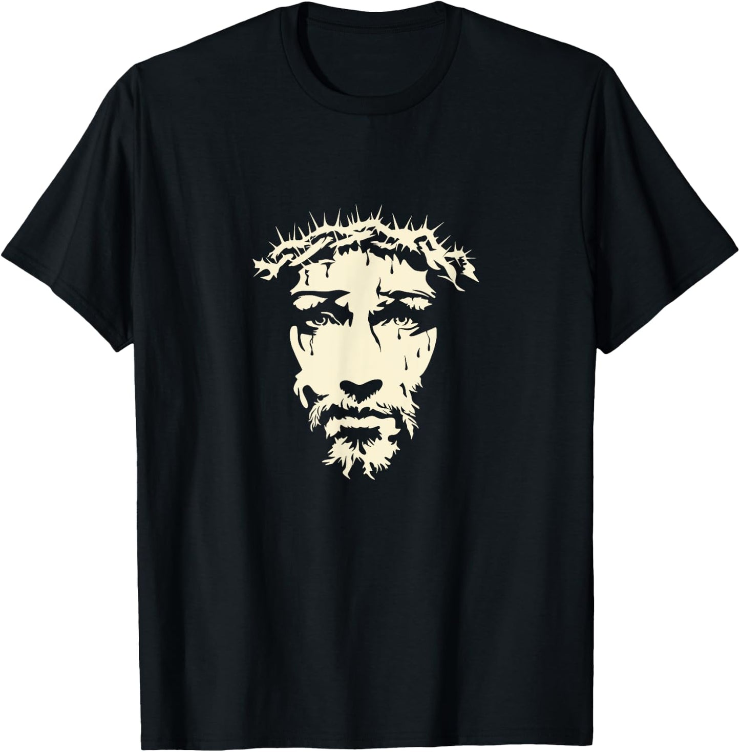 Face of Jesus Christ Christian Outfit T-Shirt - T-Shirt | Black