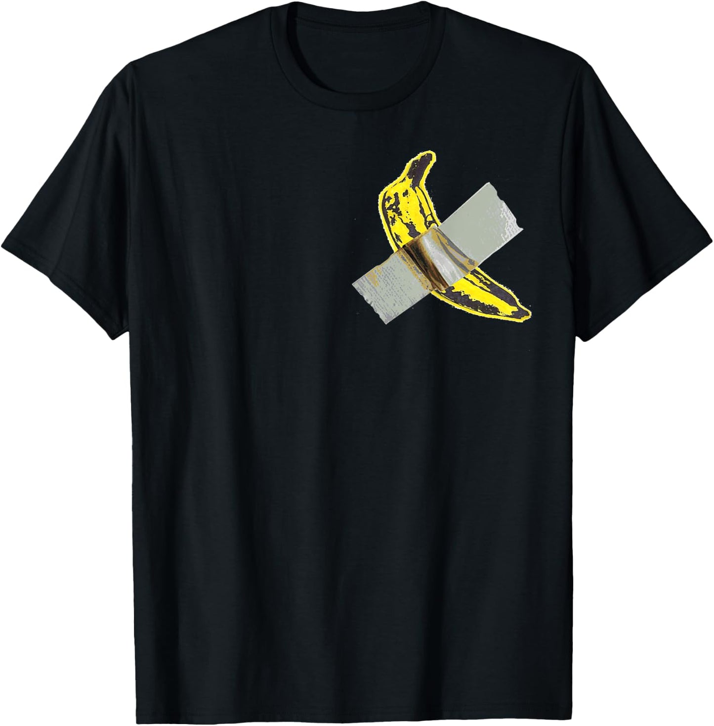 Banana Duct Taped To Wall 100K Because Basel Miami Art T-Shirt - T-Shirt | Black