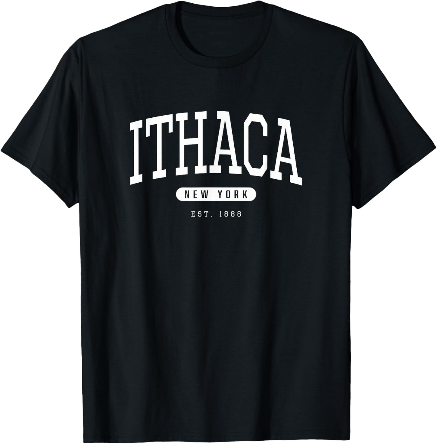 Ithaca New York Gift College University Style T-Shirt - T-Shirt | Black