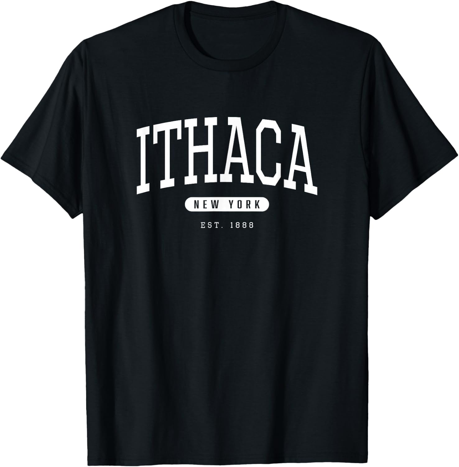 Ithaca New York Gift College University Style T-Shirt - T-Shirt | Black