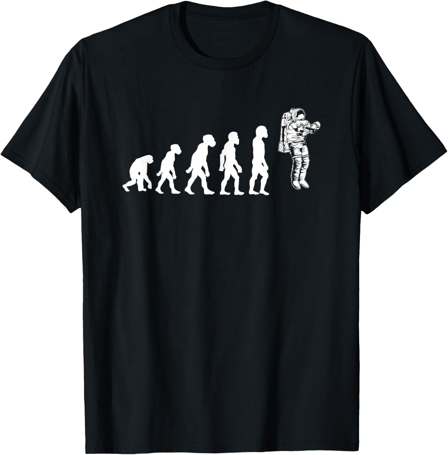 Funny Astronaut Space Cosmic Human Evolution Astronomy Gifts T-Shirt - T-Shirt | Black