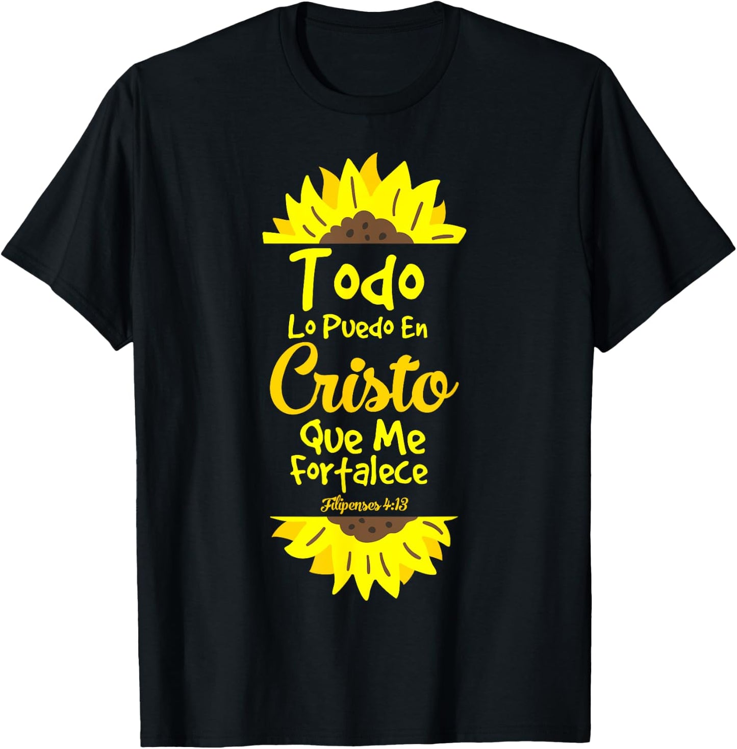 Motivational Spanish Verses Christians Jesus Cristo Amor T-Shirt - T-Shirt | Black