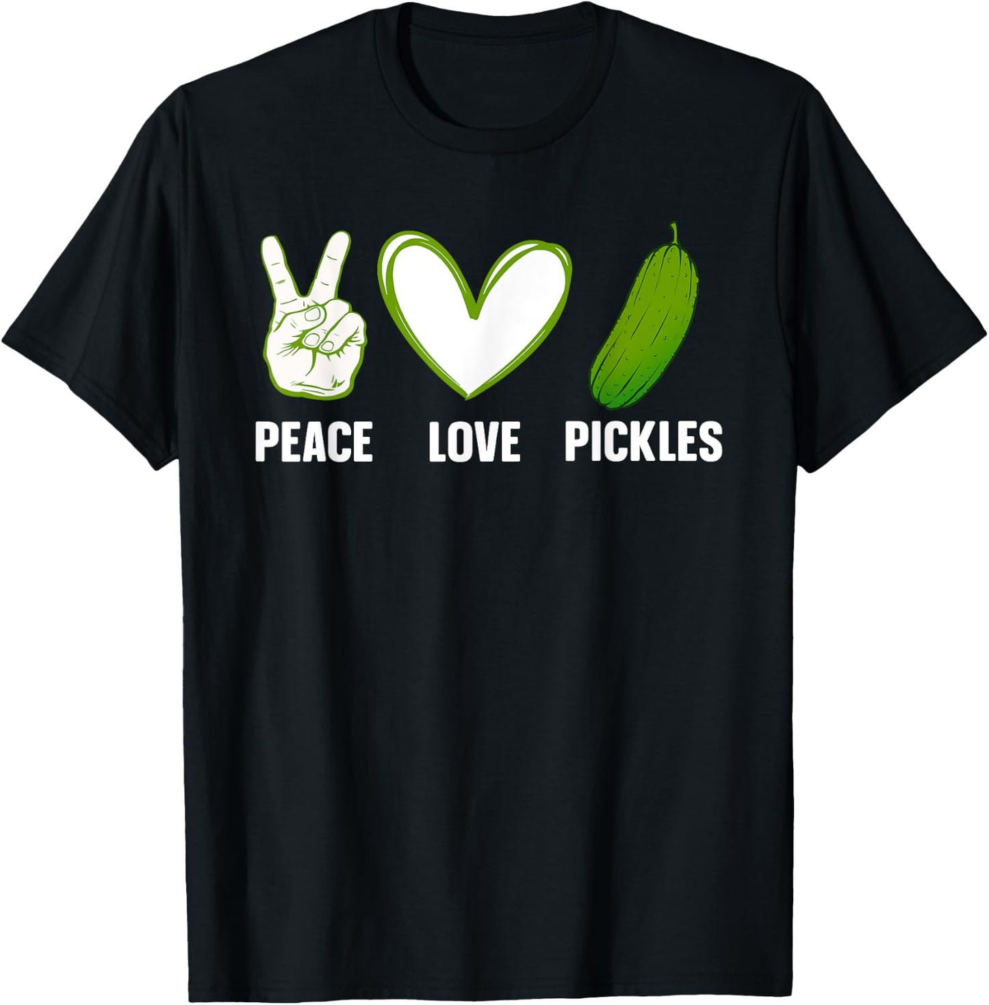 Funny Pickle Themed Design Women Kids Pickle Lover T-Shirt - T-Shirt | Black