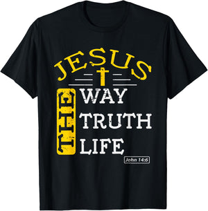 Jesus I am the way the truth and the life John 14:6 T-Shirt - T-Shirt | Black
