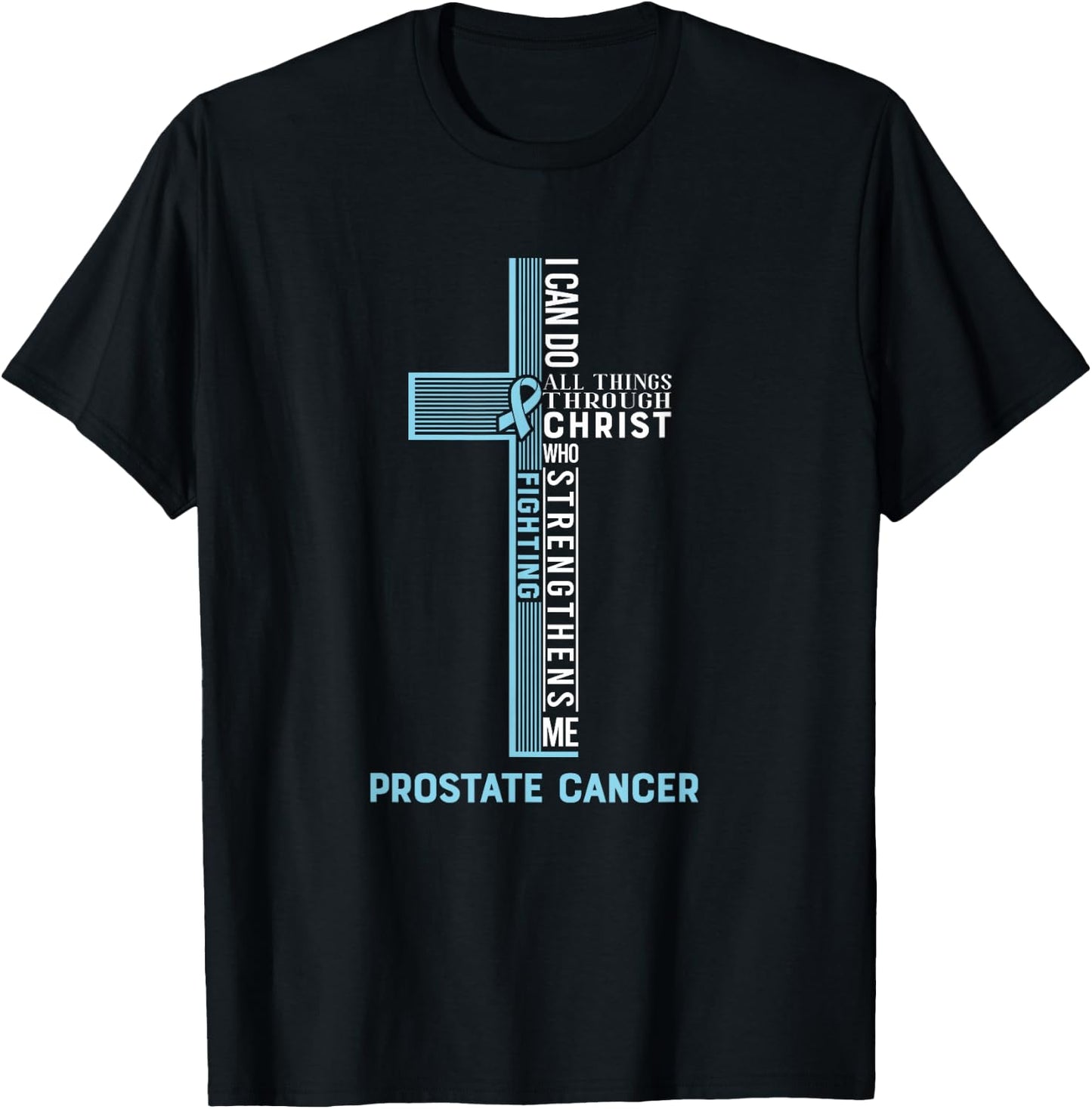 Prostate Cancer Fight Cancer Ribbon T-Shirt - T-Shirt | Black