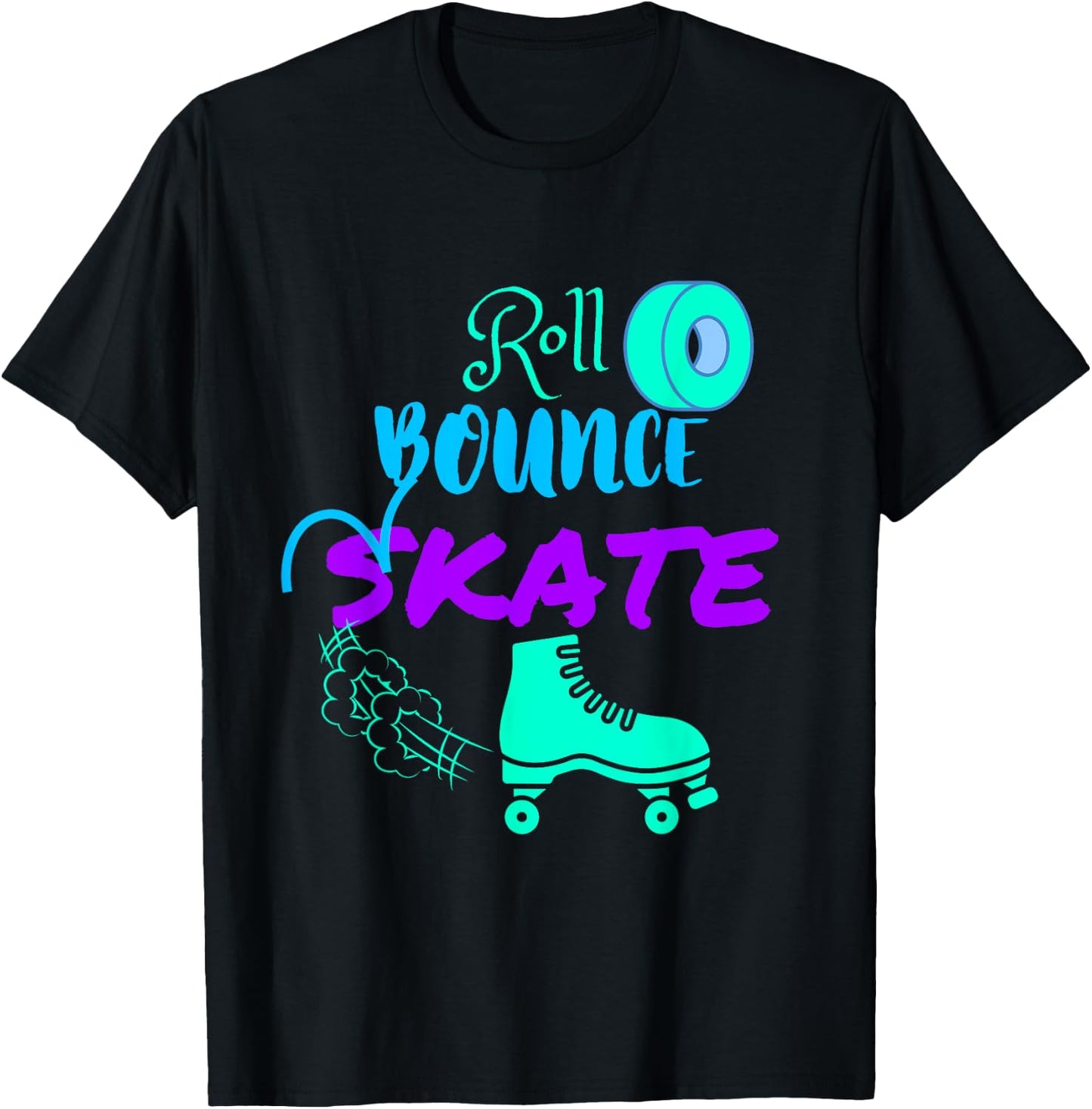 Roll Bounce Skate | Rollerskating T-Shirt - T-Shirt | Black