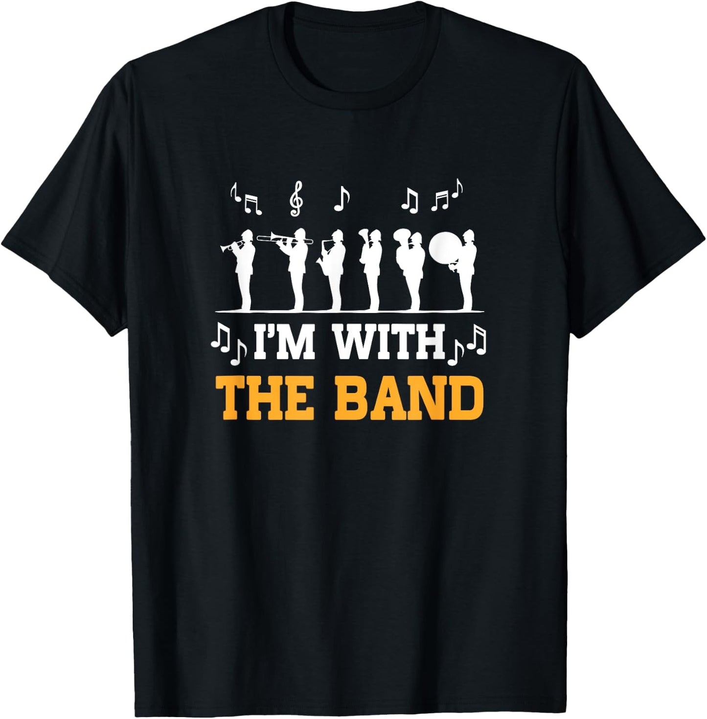 Marching Band Design Women Life I'm With The Band T-Shirt - T-Shirt | Black