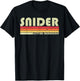 SNIDER Surname Funny Retro Vintage 80s 90s Birthday Reunion T-Shirt - T-Shirt | Black