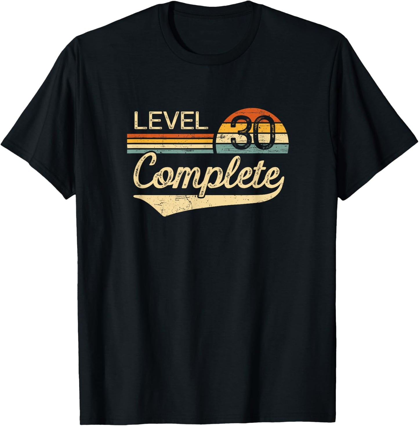 Level 30 Complete Vintage 30th Wedding Anniversary T-Shirt - T-Shirt | Black