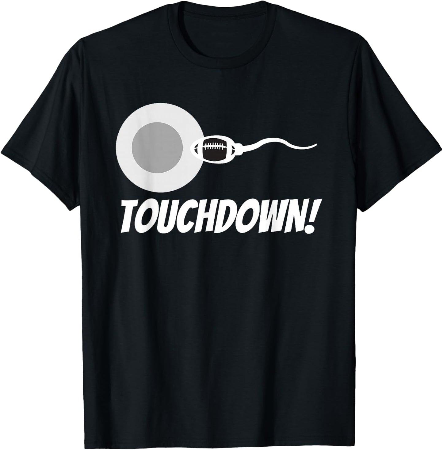Touchdown Football - New Dad Funny Pregnancy Announcement Small T-Shirt - T-Shirt | Black