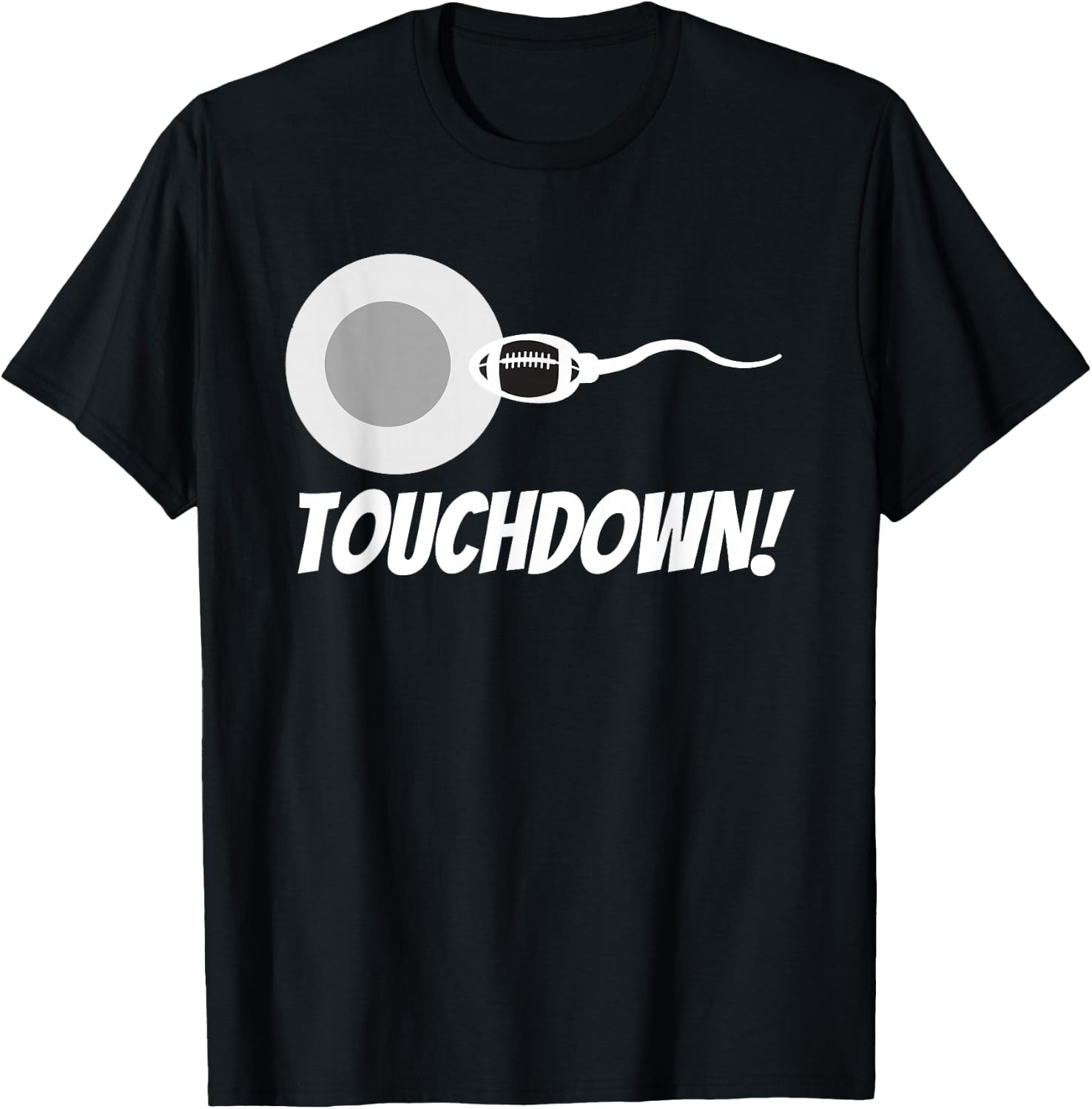 Touchdown Football - New Dad Funny Pregnancy Announcement Small T-Shirt - T-Shirt | Black