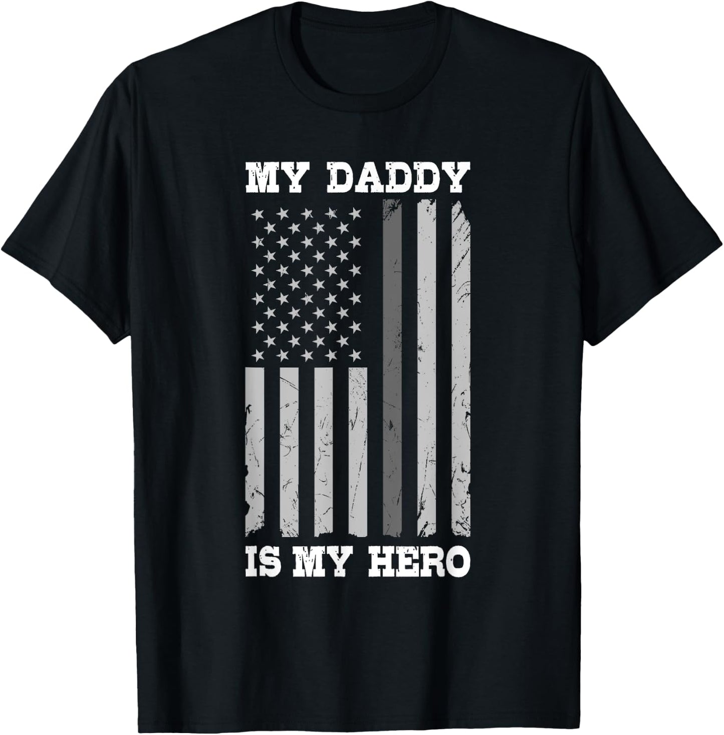 Corrections Officer Daughter Shirt My Daddy Is My Hero Son T-Shirt - T-Shirt | Black