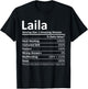 LAILA Nutrition Personalized Name Funny Christmas Gift T-Shirt - T-Shirt | Black