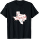 Cute Texas State Floral Rose T-Shirt - T-Shirt | Black