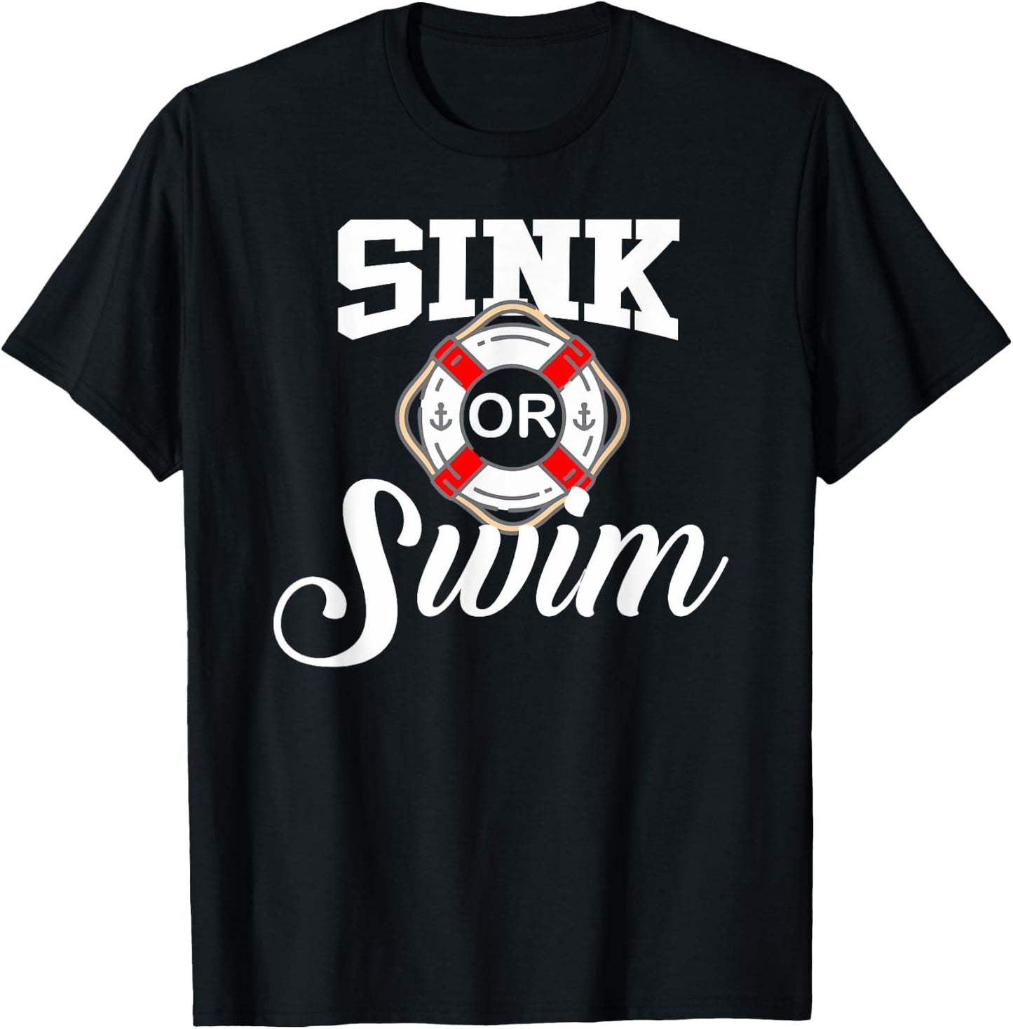 Sink or Swim flotation device pool party men kids T-Shirt - T-Shirt | Black