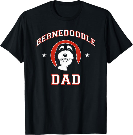 Bernedoodle Dad Dog Father Men Women Kids T-Shirt - T-Shirt | Black