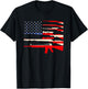 USA Flag Guns Weapon Rifles 2A Amendment 4th July Patriotic T-Shirt - T-Shirt | Black