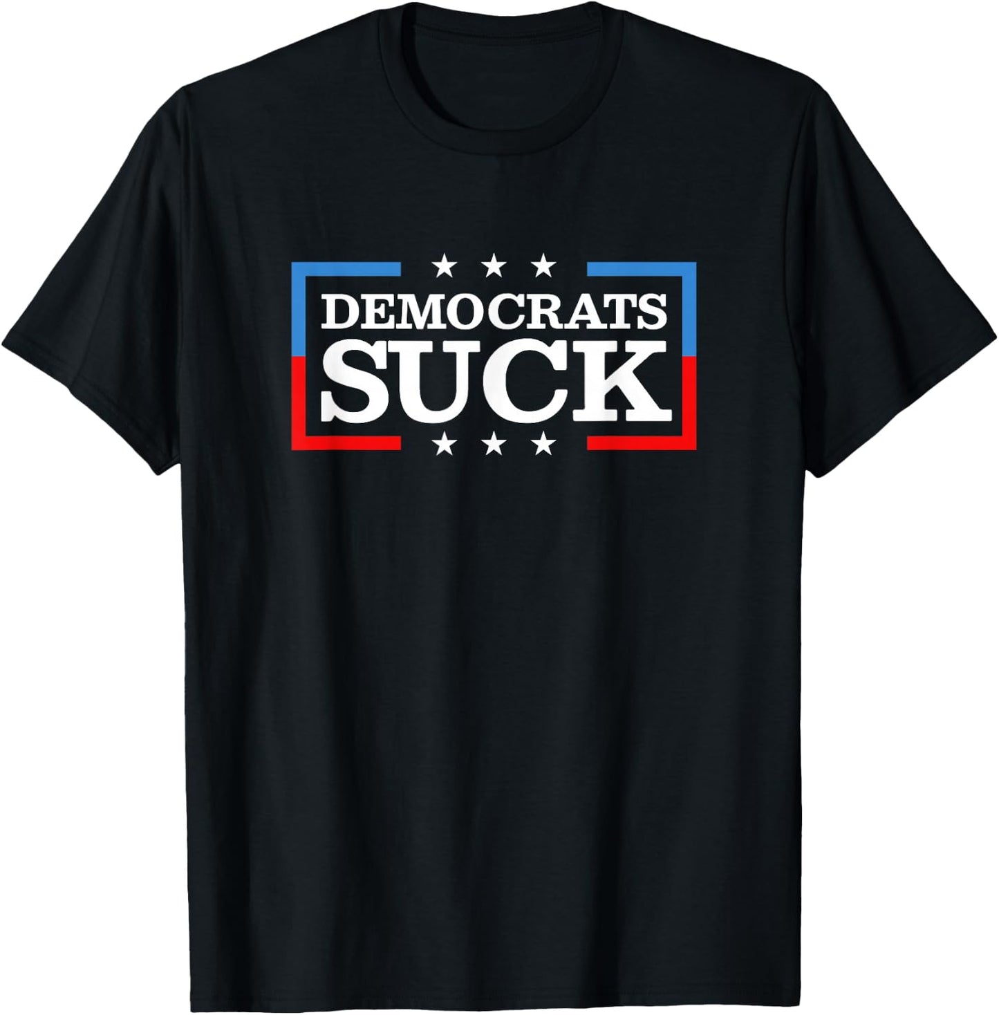 Democrats Suck Funny T-Shirt - T-Shirt | Black