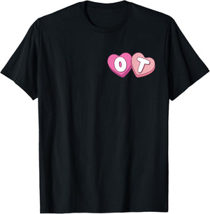 Occupational Therapy Therapist Valentine Day OT OTA Motivate T-Shirt - T-Shirt | Black