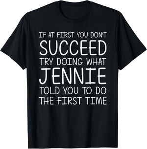 JENNIE Gift Name Personalized Birthday Funny Christmas Joke T-Shirt - T-Shirt | Black