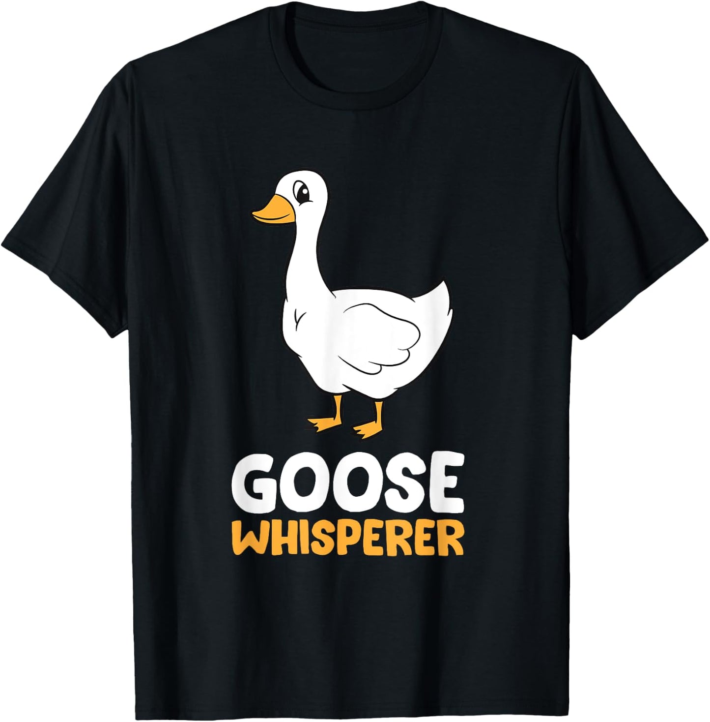 Funny Goose Bird Goose Whisperer Love Goose T-Shirt - T-Shirt | Black