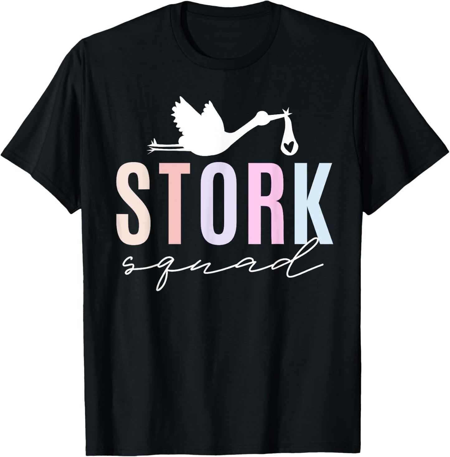 Stork Squad Labor Delivery Nurse Midwife Matching Unit Team T-Shirt - T-Shirt | Black