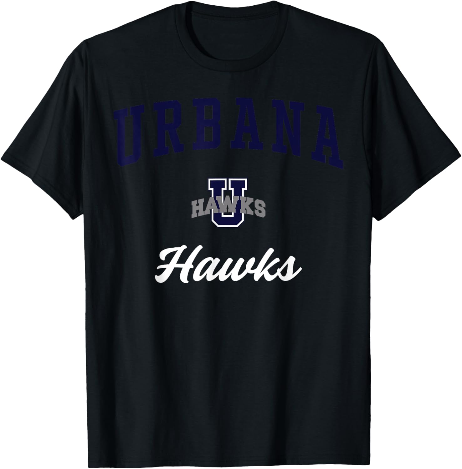 Urbana High School Hawks T-Shirt - T-Shirt | Black