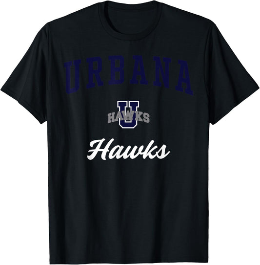 Urbana High School Hawks T-Shirt - T-Shirt | Black