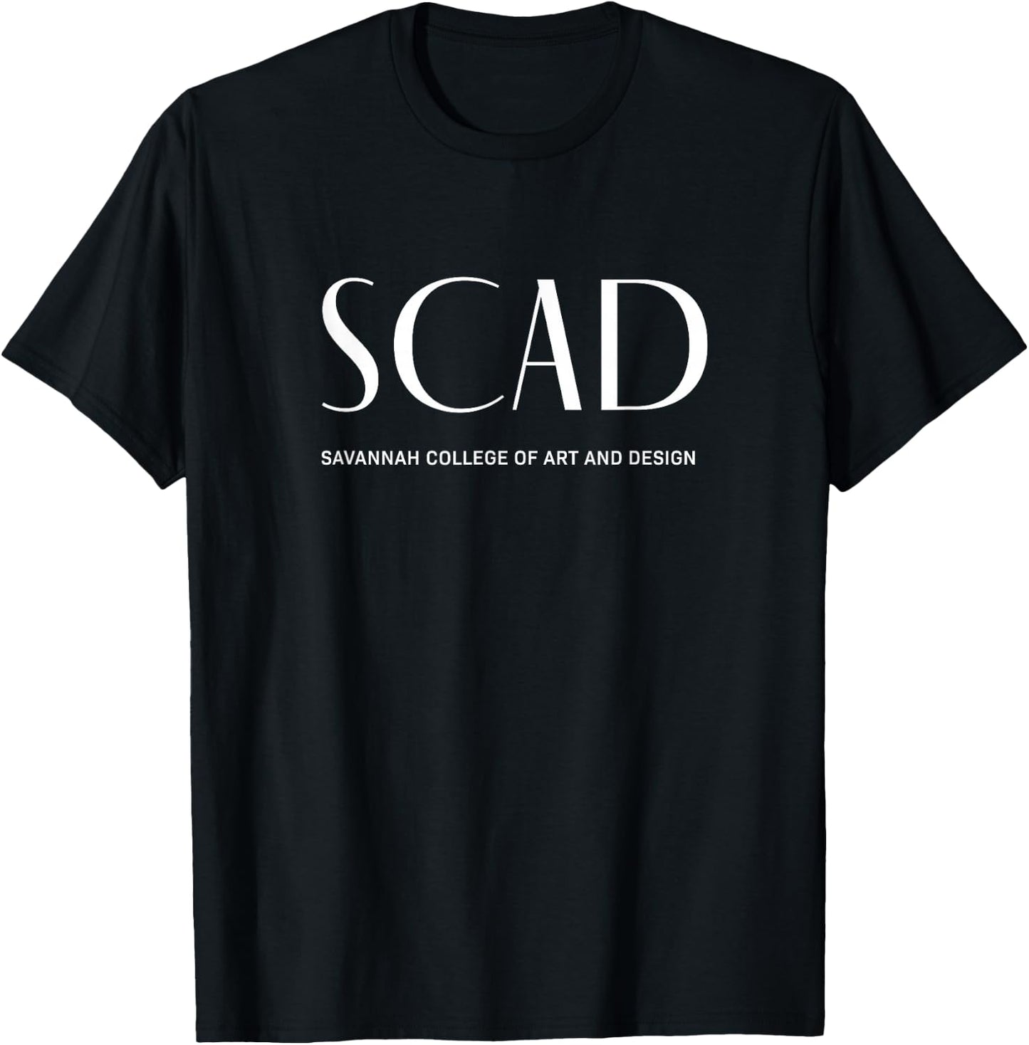 SCAD Art Deco Style College T-Shirt - T-Shirt | Black