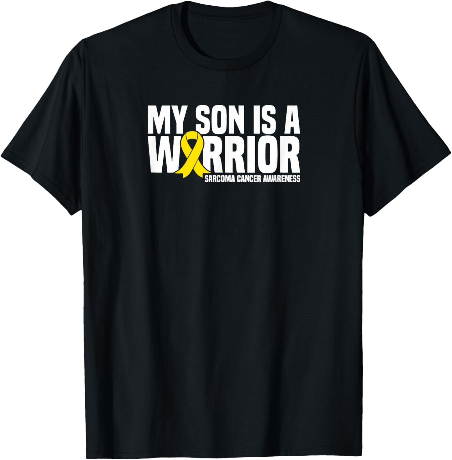 My Son is a Warrior Bone Cancer Sarcoma Cancer Awareness T-Shirt - T-Shirt | Black