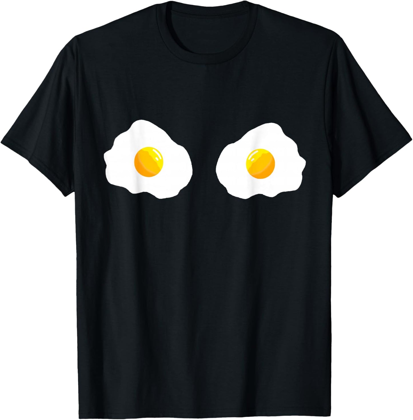 Fried Egg Bra Bikini Eggs Funny Fried Egg Costume T-Shirt - T-Shirt | Black