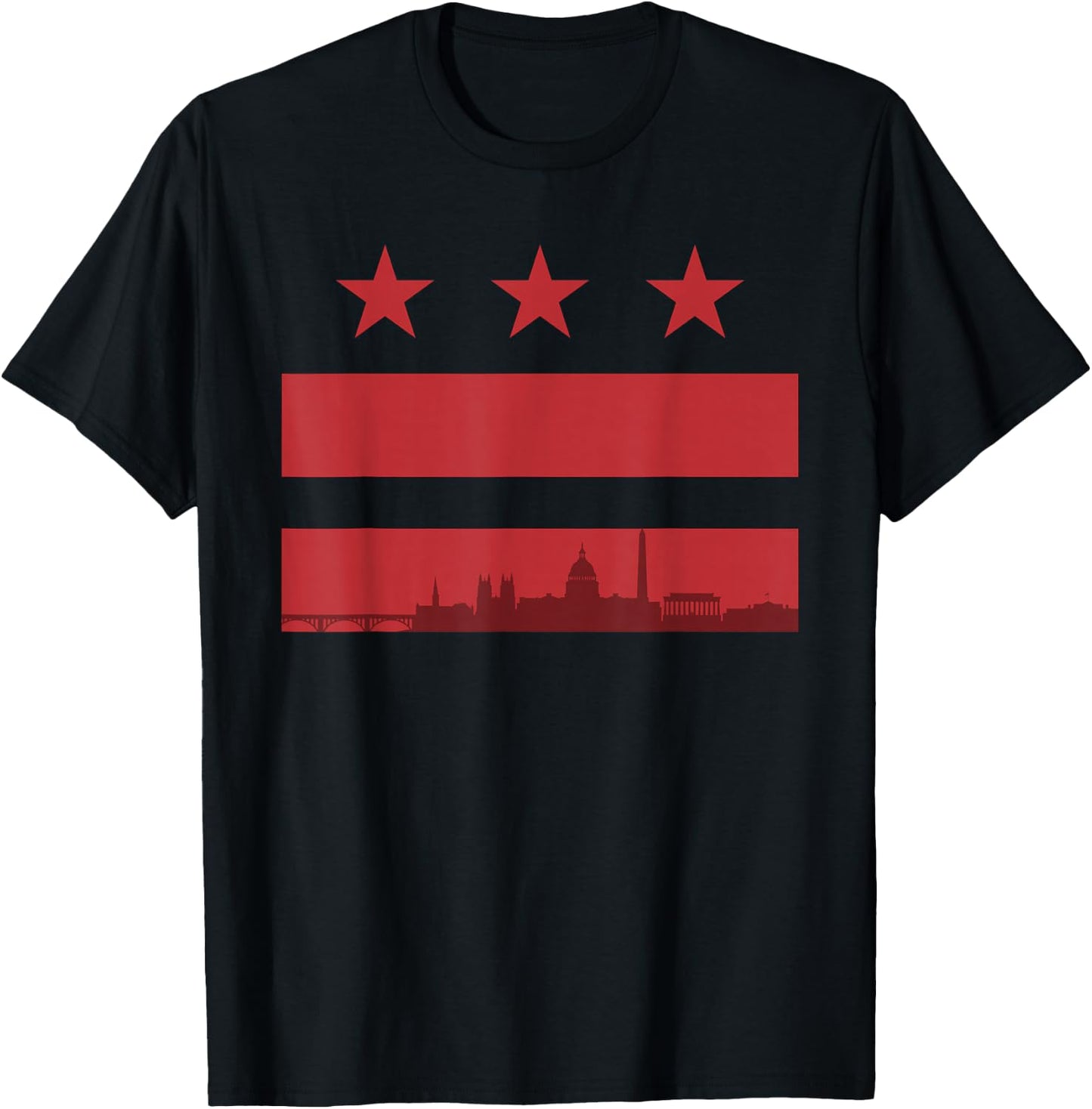 Vintage Washington DC Retro Flag T-Shirt - T-Shirt | Black