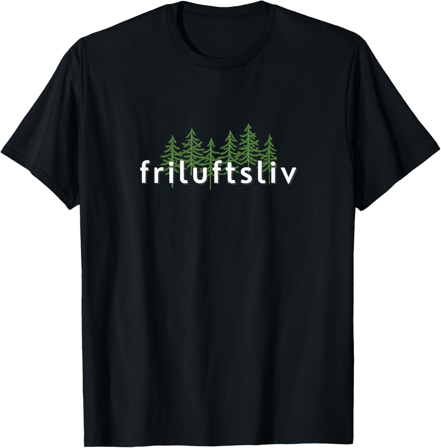 Friluftsliv Nordic Outdoor Living Norwegian Way of Life T-Shirt - T-Shirt | Black