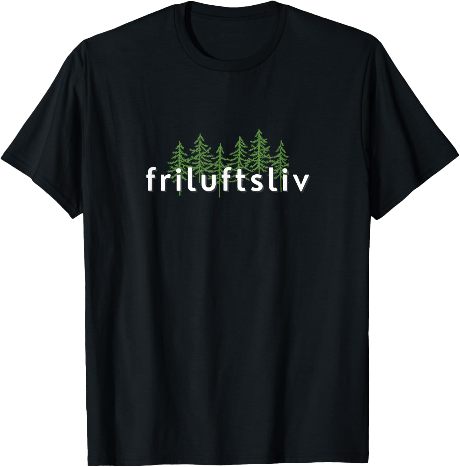 Friluftsliv Nordic Outdoor Living Norwegian Way of Life T-Shirt - T-Shirt | Black